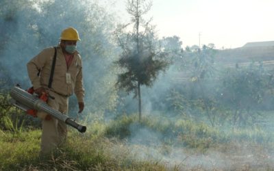 FUMIGAN MARGEN DEL RÍO LERMA A LA ALTURA DEL MALECÓN