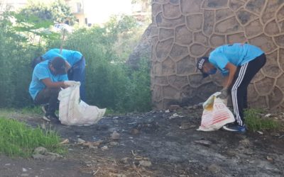 REALIZAN LIMPIEZA EN LA PARTE BAJA DEL PUENTE MORELOS