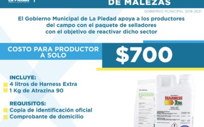 PROMUEVE SUBSIDIO PARA ADQUIRIR HERBICIDAS PARA EL CAMPO