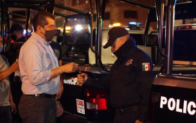 ENTREGA ALCALDE OCHO NUEVAS PATRULLAS A SEGURIDAD PÚBLICA