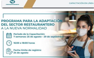CANIRAC Y TURISMO PROMUEVEN CAPACITACIÓN EN LÍNEA PARA EL SECTOR RESTAURANTERO