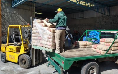 ENTREGAN MÁS DE MIL TONELADAS DE MATERIALES PARA CONSTRUCCIÓN