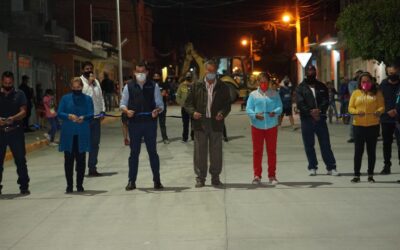 INAUGURA ALCALDE CALLE MANZANA EN EL EJIDO LOS MORENO