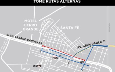 CIERRE EN EL BULEVAR “LÁZARO CÁRDENAS” A LA ALTURA DEL JUAN PABLO II