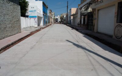 POR CONCLUIR LOS TRABAJOS DE MEJORAMIENTO EN LA CALLE MATAMOROS