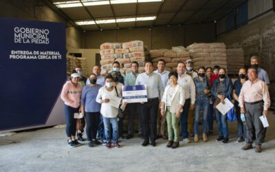 MÁS DE 850 TONELADAS DE CEMENTO Y MORTERO ENTREGADAS EN LA PIEDAD