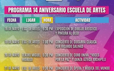 ESCUELA DE ARTES DE LA PIEDAD CUMPLE 14 AÑOS DE FUNDACIÓN