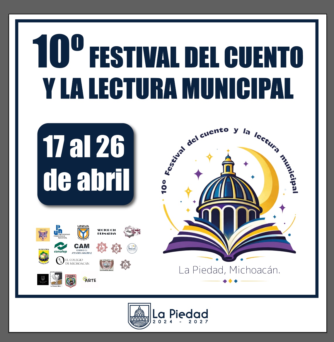 INVITAN AL FESTIVAL DEL CUENTO Y LA LECTURA EN LA PIEDAD