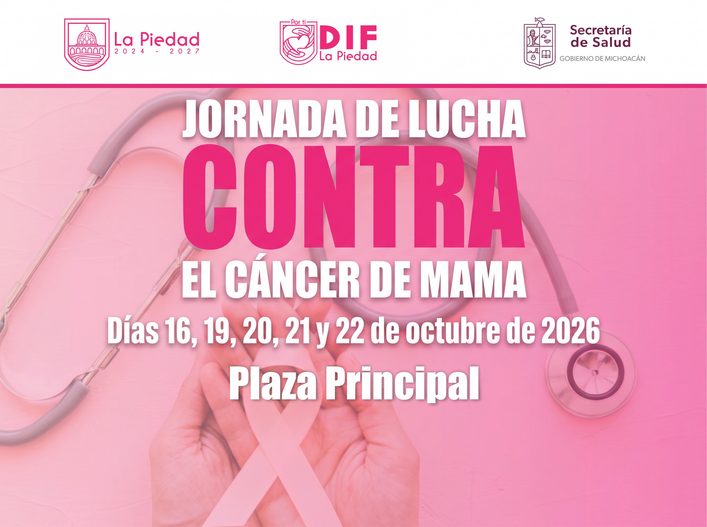 GOBIERNO MUNICIPAL DE LA PIEDAD ANUNCIA JORNADA DE LUCHA CONTRA EL CÁNCER DE MAMA
